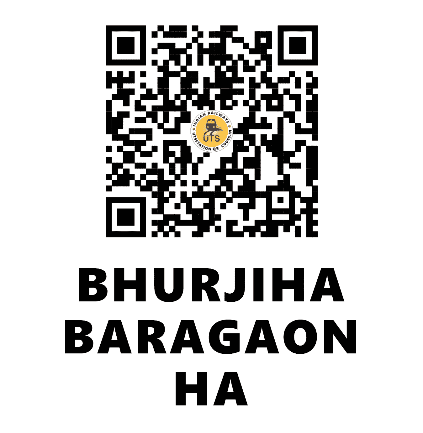 UTS QR Code for BHURJIHA BARAGAON HA - BUGN (NE - UTTAR PRADESH)